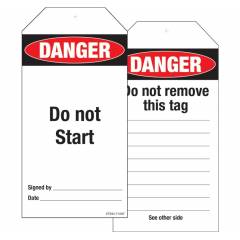Safety Sign Store Danger: Do Not Start Sign Board, ST934-714NT-01, (Pack of 25)