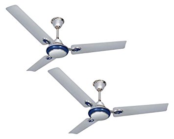 Urja Lite 350rpm Fusion Silver Blue Ceiling Fan 1200mm Pack Of 2