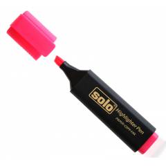 Solo Highlighter, HLF02, Colour: Pink (Pack of 10)
