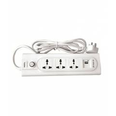 HPL 3 Socket Power Strip Spike Guard with USB Port, EASMPSWUSBPE1
