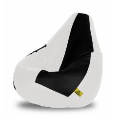 Dolphin DOLBXXL-08 Black & White Bean Bag Cover without Beans, Size: XXL