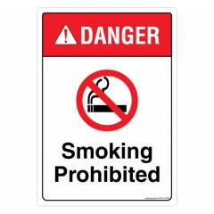 Safety Sign Store Danger: Smoking Prohibited Sign Board, SS413-A4AL-01