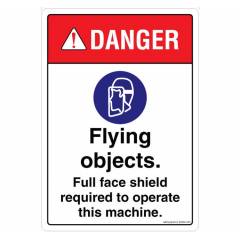 Safety Sign Store Danger: Flying Objects Sign Board, SS826-A4PC-01