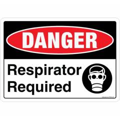 Safety Sign Store Danger: Respirator Required Sign Board, SS832-A3AL-01