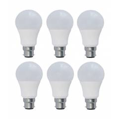 Syska 9W B-22 White LED Bulbs (Pack of 6)