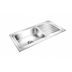 Deepali Single Bowl Kitchen Sink With Single Drain, DZ 208A, Overall Size: 36x20 Inch