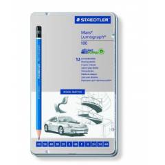 Staedtler 100 G12 Mars Lumograph Drawing Pencil (Pack of 12)