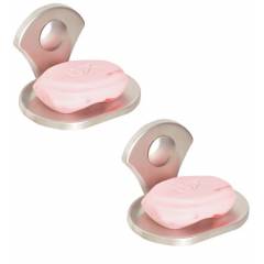 Abyss ABDY-0233 Glossy Finish Stainless Steel Soap Dish (Pack of 2)
