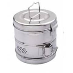 Tripti TS-138 Stainless Steel Dressing Drum, Size: 9x11 Inch