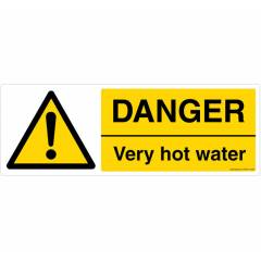 Safety Sign Store Danger: Very Hot Water Sign Board, CW429-1029AL-01