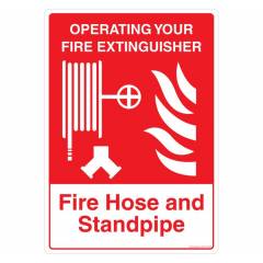 Safety Sign Store Fire Hose & Stand Pipe Sign Board, FE402-A4PC-01