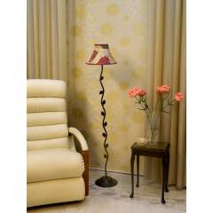 Tucasa Leaf Floor Lamp with Poly Silk Shade, LG-580, Weight: 1100 g