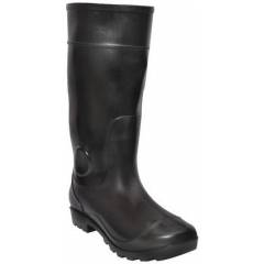 Hillson Century Plain Toe Black Gumboots, Size: 6