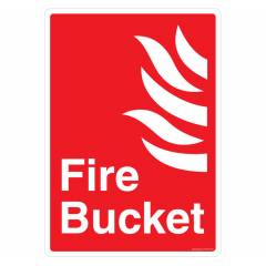 Safety Sign Store Fire Bucket Sign Board, FE536-A4V-01