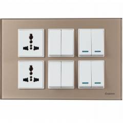 Crabtree 12 Module Pearl White Cover Plate, ACMPGCLV12