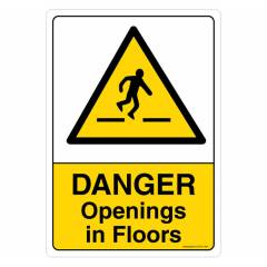 Safety Sign Store Danger: Opening In Floors Sign Board, SS210-A5V-01