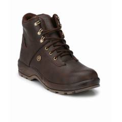 Timberwood TW10BR Synthetic Leather Steel Toe Brown Safety Boot, Size: 6