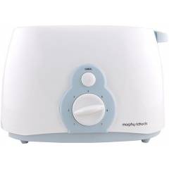 Morphy Richards 2 Slices 800W White Pop Up Toaster, AT-202
