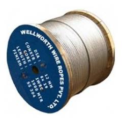 Wellworth 15 mm Ungalvanized Steel(FMC/FC) Wire Rope, Length: 500 m, Size: 6x36 mm