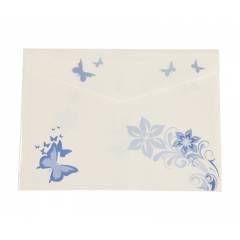 Saya SY409 Blue Document Bag Clear Bag Butterfly, Weight: 30 g