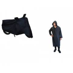 Evergreen Combo of Bikers Rain Coat & Bike Body Cover