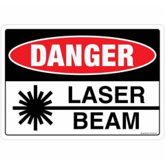 Safety Sign Store Danger: Laser beam Sign Board, SS126-A3PC-01