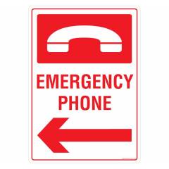 Safety Sign Store Emergency Phone Sign Board, PS106-A3V-01