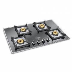 Padmini 4 Burner Crystal Black Built-in Gas Hob, CS-405 GL-IB
