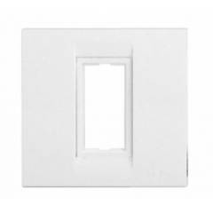 Benlo 1 Module White Vesta Combination Plates, BS 16101 (Pack of 20)