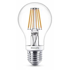 Philips Classic 7W E27 Edison Screw Clear Filament Light Bulb (Pack of 4)