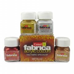 Camlin Fabrica 10ml 4 Shade Acrylic Metallic Color Set, 2206610