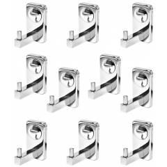 Abyss ABDY-0753 Glossy Finish Stainless Steel Robe/Cloth Hook (Pack of 10)