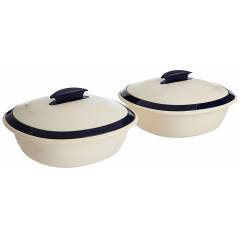Signoraware Blue 1.8 Litre Double Wall Big Casserole, 243 (Pack of 2)