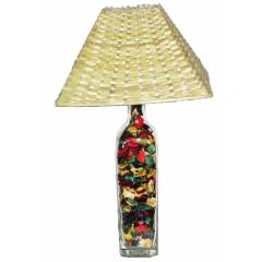 Aadhya Creations GL Colour Leafy Square Bamboo Table Lamp, AC13BL042