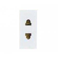 Cona 16A White Universal Socket with Shutter, M-122 (Pack of 20)