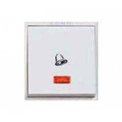 Cona Olive 6A White Bell Push Switch & Indicator, M-105 (Pack of 20)