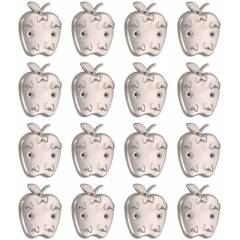 Abyss ABDY-0958 Matte Finish Stainless Steel Apple Design Multipurpose Hook (Pack of 16)