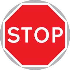 Asian Loto 3 mm Asian Stop Sign Reflective Board Traffic Sign , ALC-SGN-39-900