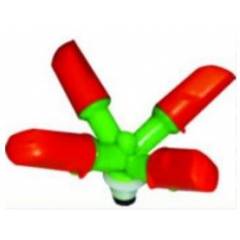 Garden Aids Four Arm Adj. Nipple Sprinkler Head, Ap-263 (Pack of 2)