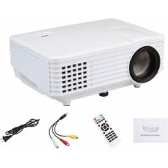 Home Store 2200 Lumen Mini LED Portable Projector, (Black & White)