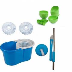 GTC 360 Degree Easy Magic Mop with 2 Microfiber Heads
