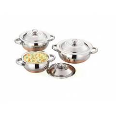 Airan 3000ml Stainless Steel Copper Base Serving Bowl Set