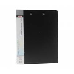 Saya Black Double Punchless Clip File A4, Dimensions: 242 x 15 x 305 mm (Pack of 2)