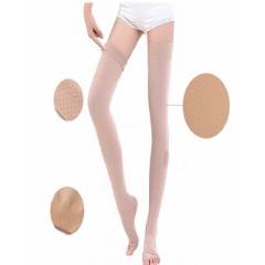 Hiakan HI X1001 Excel Beige Thigh High Varicose Vein Stocking, Size: L