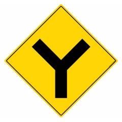 Safety Sign Store Y-Junction Sign Board, TR241-900REF-01