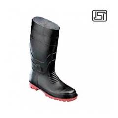 Mangla Goldyear Steel Toe Black Gumboots, Size - 6