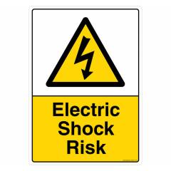 Safety Sign Store Electric Shock Risk Sign Board, CW314-A3PC-01