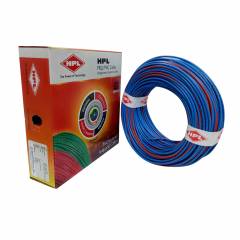 HPL 6 Sq mm Blue Single Core FRLS Wire, Length: 90 m