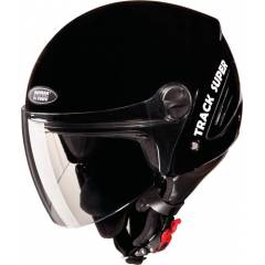Studds Track Super Black Open Face Helmet, Size (Large, 580 mm)