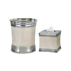 Plumeria Fantasy Wastebasket with 8QT Boutique Tissue Set